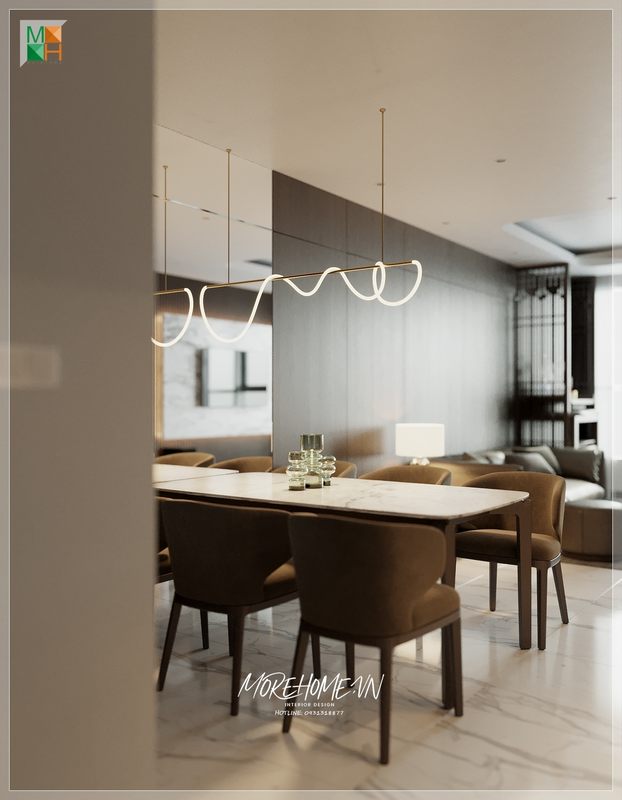 Thiết kế nội thất hiện đại để tạo ra sự thoải mái trong quá trình hằng ngày và đạt được thẩm mỹ cao trong không gian.